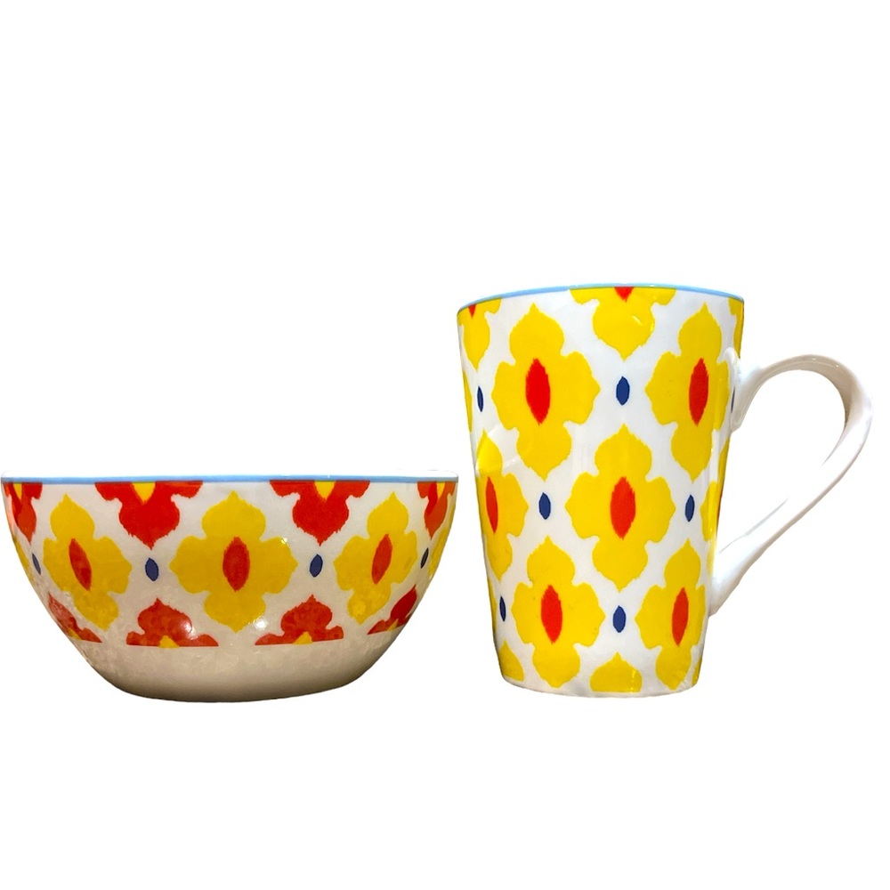 Nancy Green “certified international” stoneware one mug, one bowl